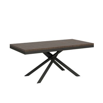Mesa extensible 90x180/440 cm efecto madera, nogal