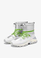 zapatillas botas repelente al agua - 347 pluf silver sneakers de mujer - plateado
