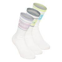 asics 3 pack asics logo crew  calcetines para correr - blanco multicolor