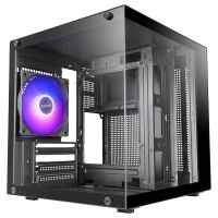 mars gaming mc-cube caja pc microatx formato cubo cristal templado argb negro