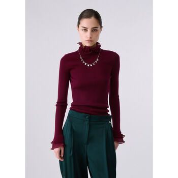 Liu Jo Jersey Jersey de cuello alto en lana con volantes para mujer
