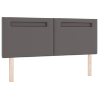cabecero diseno simple gris 160 cm piel sintetica cfw53526
