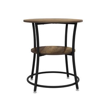 Mesa De Centro Quebec 50 X 50 Cm Con Estante Vicco