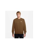 sudadera nike club fleece crew hombre marron