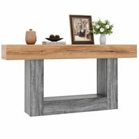 mesa consola - mueble de pasillo - tablero de particulas - natural 160x30x825cm