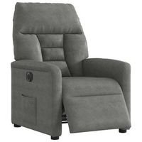 sillon de salon  silla  sillon reclinable electrico tela de microfibra gris oscuro cfw488791