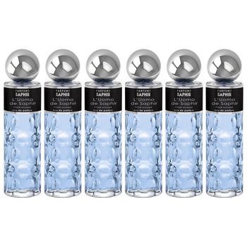 Pack De 6 Eau De Parfum Hombre Saphir L'uomo 200 Ml
