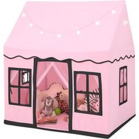 tienda campana infantil casa de actividad para ninos con luces de estrellas costway 121 x 101 x 137 cm