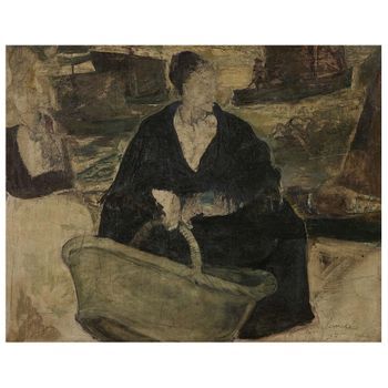 Cuadro Lienzo, Impresión Digital - Esposa Del Pescador - Constant Permeke - 40x50cm