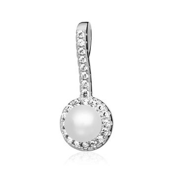 Colgante para mujer de plata 925 con perla de concha
