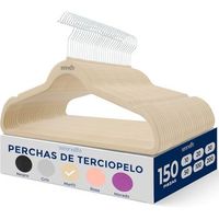 pack 200 ganchos de terciopelo premium antideslizantes con gancho metalico giratorio 360 para trajes pantalones y vestidos  serenelife sl-velvet200 morado