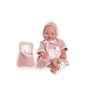 Muñeca Recién Nacida Mia Hace Pipí Con Capita De Baño 42 Cm