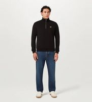 belstaff para hombre 106570 sudadera quarter zip negro l casual algodon