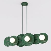 lampara de techo drino verde oliva 6 luces