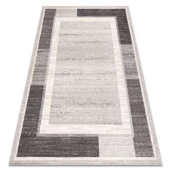 Alfombra Wool Angel 6232 / 52022 Geometric, Marco Beige / Gris 240x340 Cm