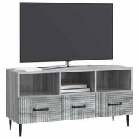 mueble de tv  mueble de salon  gabinete de tv con cajon gris sonoma 102 x 345 x 50 cm