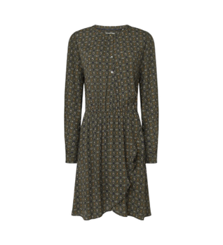 Pepe Jeans para mujer. PL953622 Vestido Pernicia verde (L), Casual, Viscosa, Manga larga