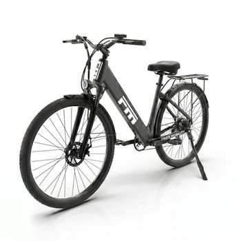 Bicicleta Eléctrica De Cuadro Bajo Fm M2, 250 W, Batería Extraíble De 36 V 13 Ah, Negra