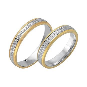 Alianzas 14 quilates oro blanco amarillo
