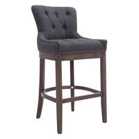 dudeco taburete alto lakewood tela nogal gris oscuro