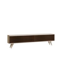 mueble tv hill blanco nogal