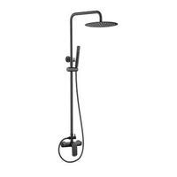 columna de ducha monomando salvia negro mate  o 25cm