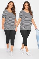 bump it up maternity juego de 2 leggings capri negros