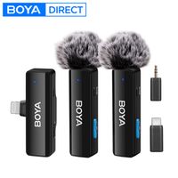 boya boyalink un microfono de solapa inalambrico lavalier para iphone android pc computadora camaras dslr sistema de microfono dual de solapa todo en uno para transmision en vivo youtube grabacion de