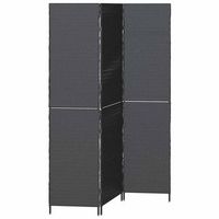 separador de habitaciones negro 146 x 180 cm ratan sintetico vidaxl