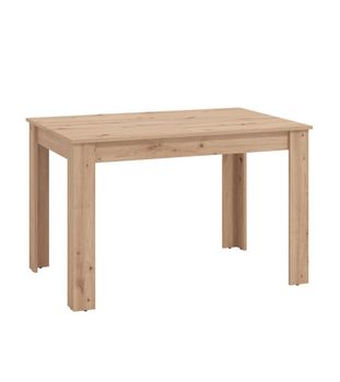 Mesa de comedor extensible en color roble 76 x 120-160 x 80 cm