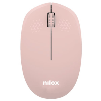 Nilox Ratón Wireless, 1000 DPI, 3 botones, Rosa