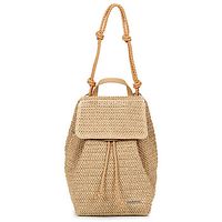 desigual mochila backpack half logo raffia luena para mujer