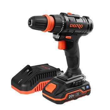 Dnipro-m Taladro Atornillador Inalámbrico Cd-218q 20v, 24nm, 2 Velocidades, Portabrocas Extraíble 2en1, Batería 2ah Y Cargador Rápido