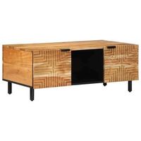 mesa de cafe  mesa de centro marron 100 x 54 x 40 cm madera maciza de acacia