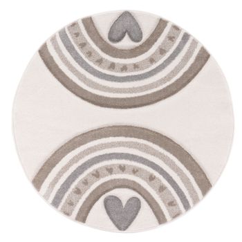 Alfombra infantil Kosmos beige 200 cm redondo