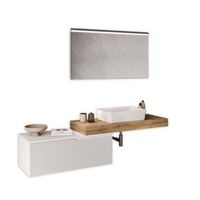 composicion bano 4 piezas venere robleblanco en mdf