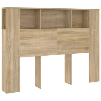 Mueble Cabecero Cama | Panel De Cabecera Color Roble Sonoma 140x18,5x104,5 Cm