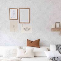 papel pintado autoadhesivo palmeras gris ceniza 50x300 cm
