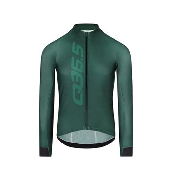 Maillot Q36.5 Gregarius Hybrid Signature Manga Larga Verde, Talla XXL