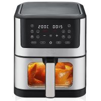 deime freidora de aire air fryer 6l 1500w 10menus con ventana