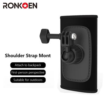 Ronkoen TZ-13 360 °   Soporte giratorio de doble gancho en J de liberación rápida para correa de hombro de mochila para GoPro Insta360 DJI Action3/4/5Pro