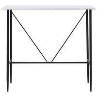 mesa alta de cocina mdf blanco 120x60x110 cm