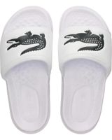 de lacoste 743cma01101rs serve dual synthetic slides off white-dkgrn