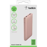 belkin pocket power 10k portable power bank - rose gold gold