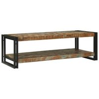 mesa de cafe - mesa de centro - mesa baja multicolor madera solida recuperada