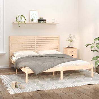 Cama Matrimonial | Cama Para Adultos | Estructura De Cama Madera Maciza 180x200 Cm Cfw187155