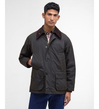Barbour para hombre. MWX0010 Chaqueta Classic Bedale Encerada marrón (46), Casual, Verde, Algodón