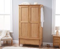 sadie oak large two door wardrobe