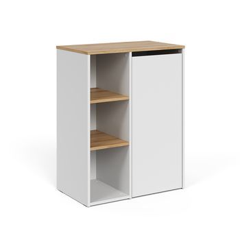 Mueble De Baño Viktor 68 X 88.2 Cm Con Estantes Abiertos Y Cesto Para La Ropa Vicco