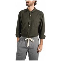 portuguese flannel camisa manga larga teca shirt - green para hombre